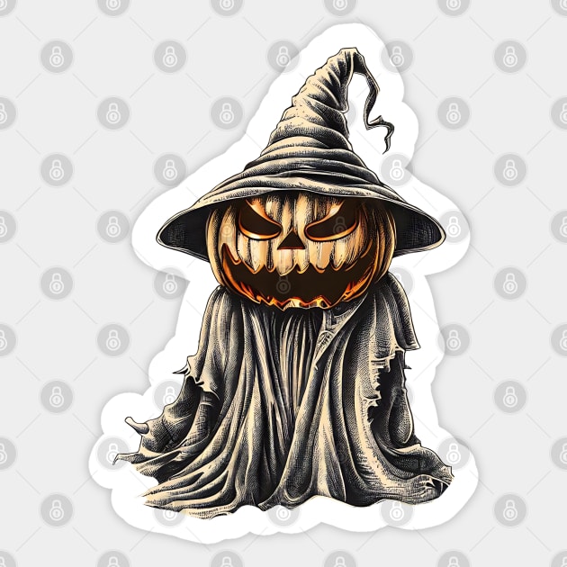 Halloween pumpkin with witch hat Sticker by Chief A1